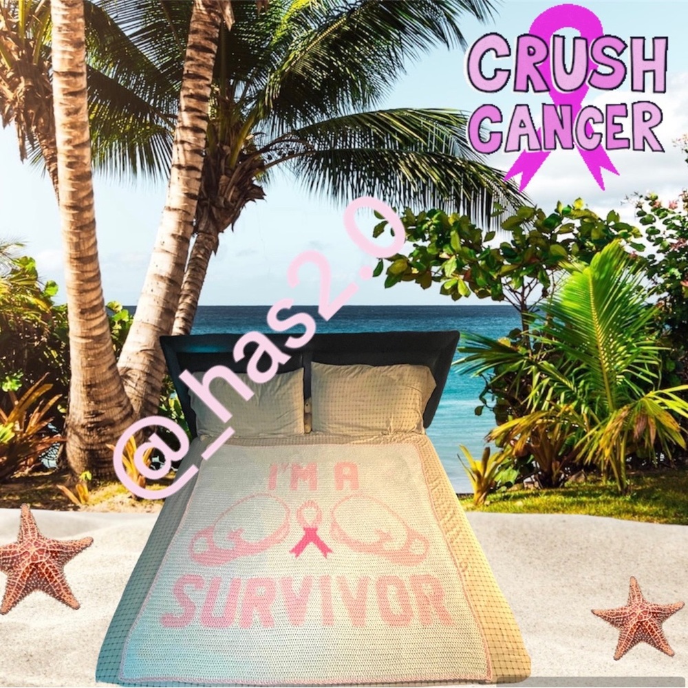 Full size custom Breast Cancer blanket